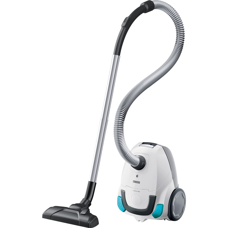 Zanussi ZAN2100WB CompactGo Bagged Cylinder Vacuum Cleaner - Ice White