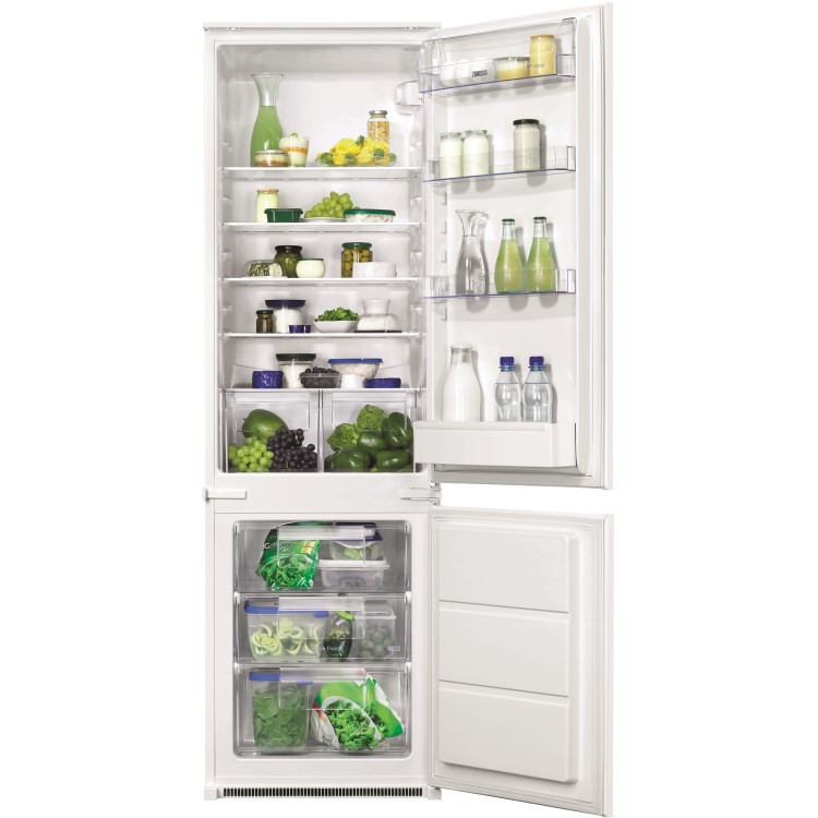 Zanussi ZBB28441SV In-Column 70_30 Split  Low Frost Fridge Freezer - Sliding Rail - 178cm Height