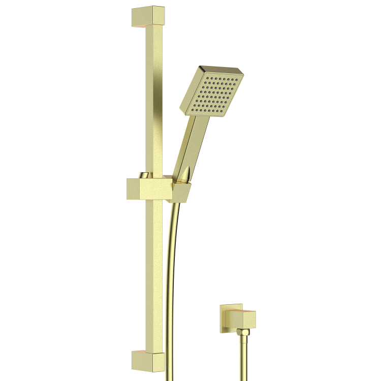 Brushed Brass Shower Slide Rail Kit - Zana