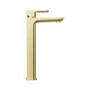 Brushed Brass Tall Basin Mixer - Zana