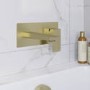 Brushed Brass Wall Mounted Bath Tap - Zana