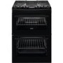 Zanussi 60cm Double Oven Gas Cooker with Catalytic Liners - Black