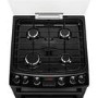 Zanussi 60cm Double Oven Gas Cooker with Catalytic Liners - Black