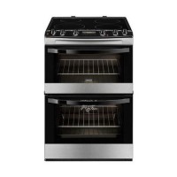 Zanussi ZCI68300XA 60cm Wide Double Oven Electric Cooker With Induction Hob - Stainless Steel