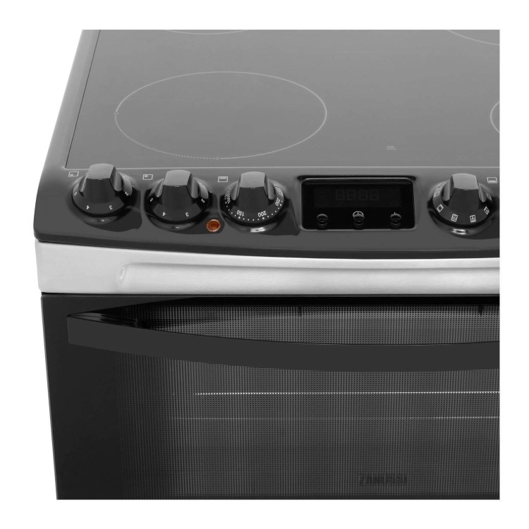 Zanussi ZCI68300XA 60cm Wide Double Oven Electric Cooker With Induction Hob - Stainless Steel