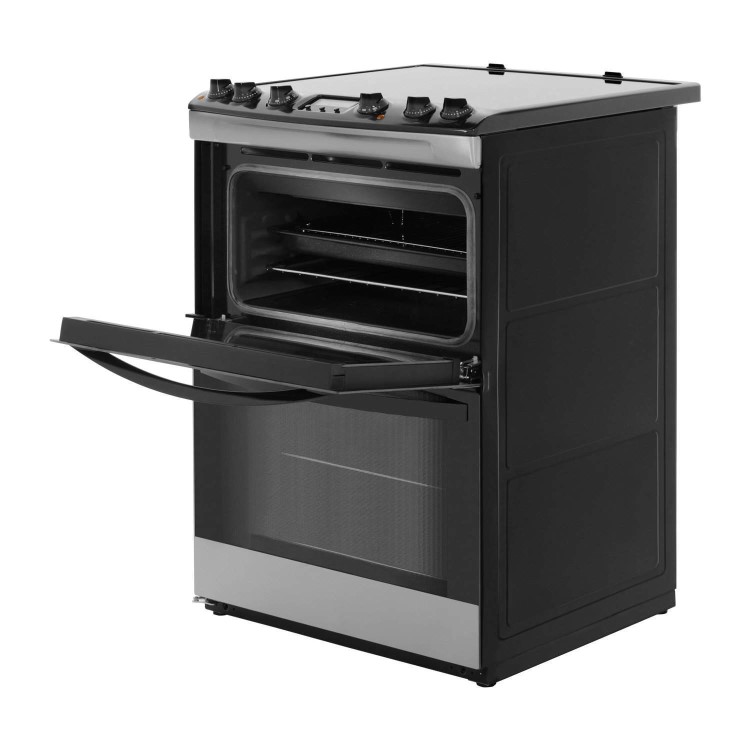 Zanussi ZCI68300XA 60cm Wide Double Oven Electric Cooker With Induction Hob - Stainless Steel