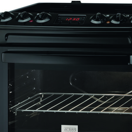 Zanussi ZCV550MNC 55cm Double Oven Electric Cooker in Black