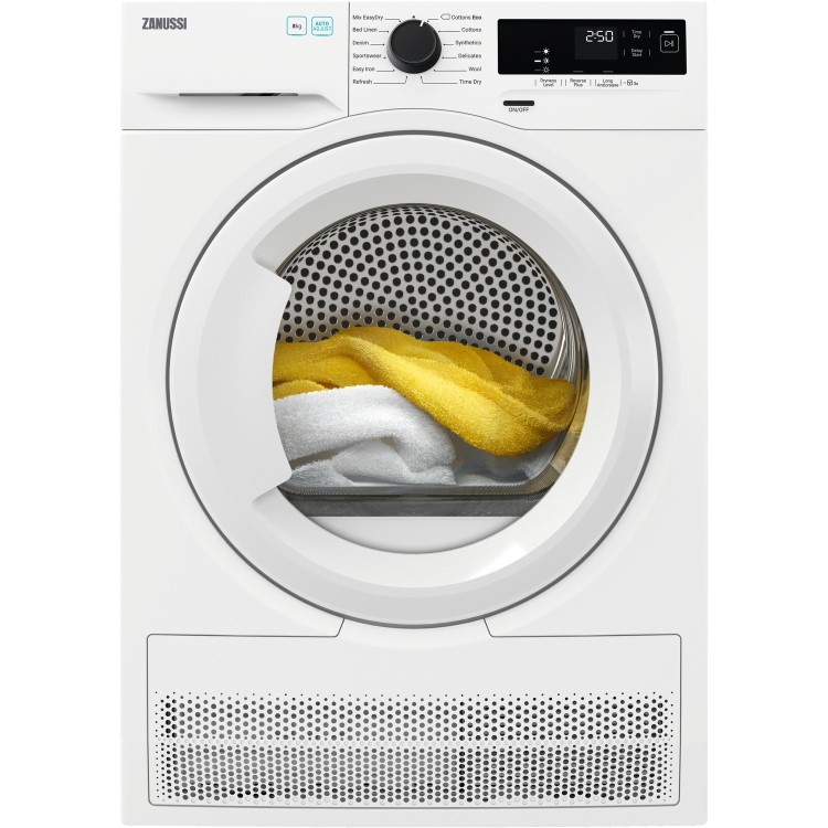 Zanussi AutoAdjust 8kg Heat Pump Tumble Dryer - White