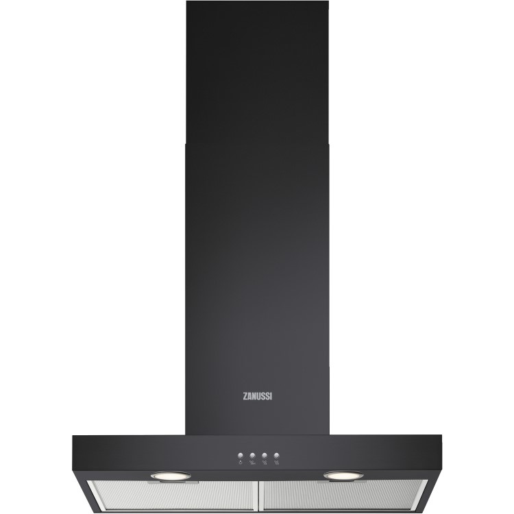 Zanussi 60cm Chimney Cooker Hood - Black