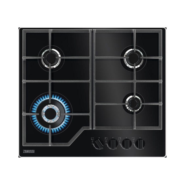 Refurbished Zanussi ZGGN645K 60cm Gas on Glass Hob Black