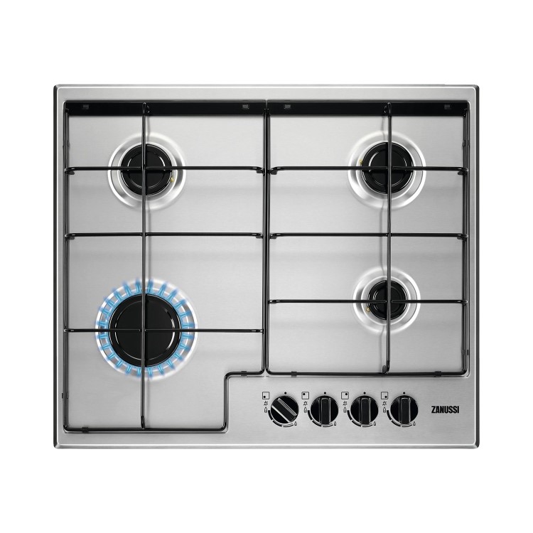 Zanussi Series 40 60cm 4 Burner Gas Hob - Stainless Steel