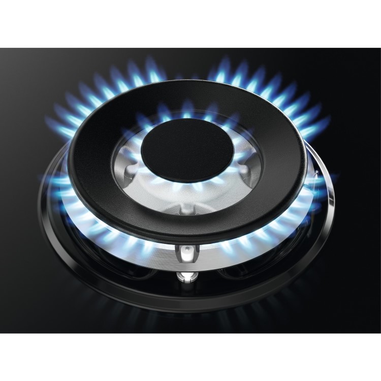 Zanussi Series 40 60cm 4 Burner Gas Hob with Wok Burner - Black