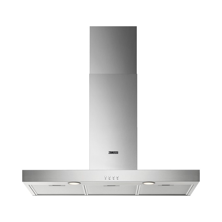 Zanussi 90cm Slimline Chimney Cooker Hood - Stainless Steel