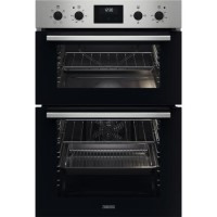 Refurbished Zanussi Series 20 ZKHNL3X1 60cm Double Built In Electric Oven Stainless Steel