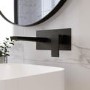 Matt Black Wall Mounted Basin Tap - Zana