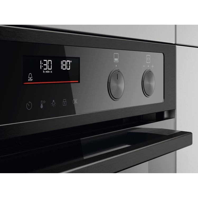 Refurbished Zanussi Series 40 ZPCNA7KN 60cm Double Built Under Electric Oven Black