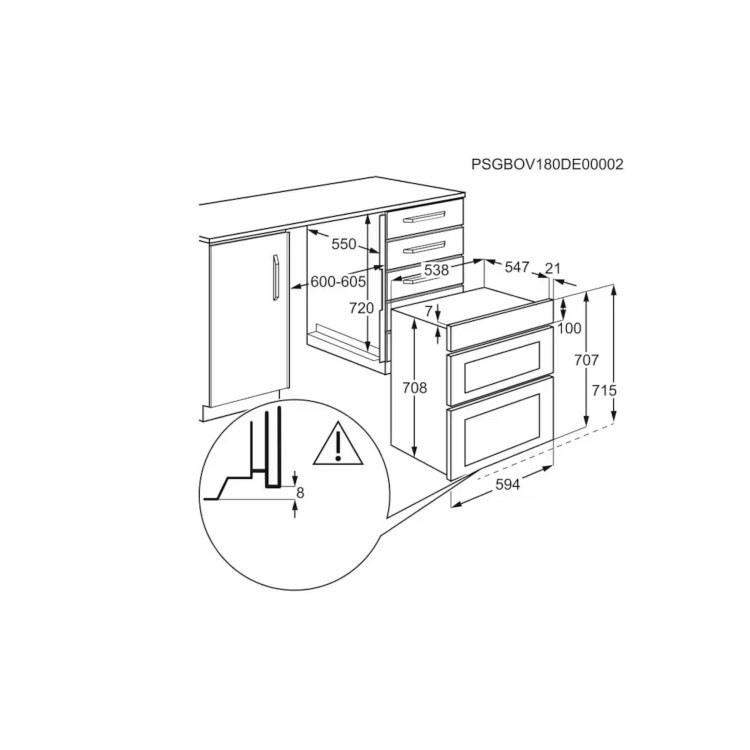 Zanussi Series 40 AirFry Built Under Double Oven - Black