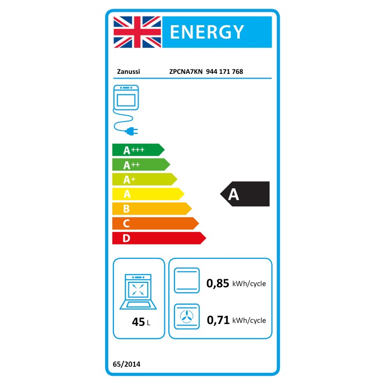 Zanussi Series 40 AirFry Built Under Double Oven - Black