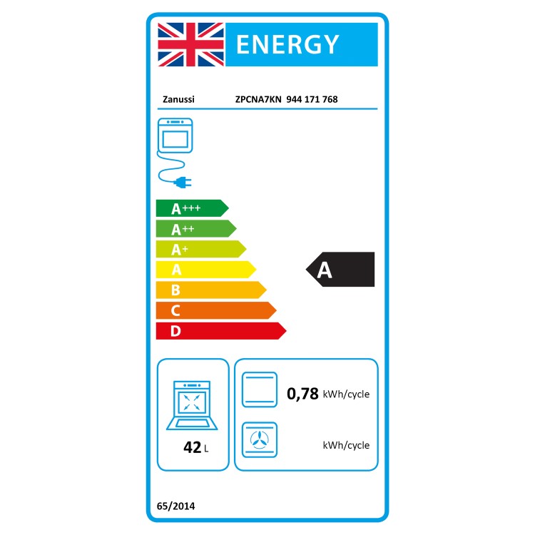 Zanussi Series 40 AirFry Built Under Double Oven - Black