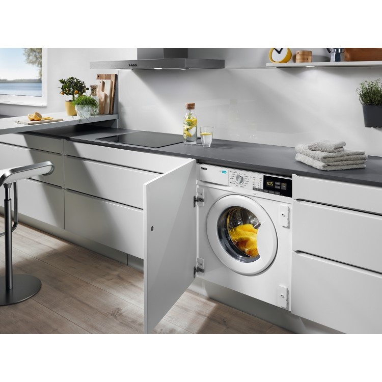 Refurbished Zanussi ZW84PCBI Integrated 8KG 1400 Spin Washing Machine White