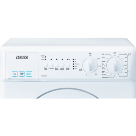 Zanussi 3kg 1300rpm Compact Washing Machine - White