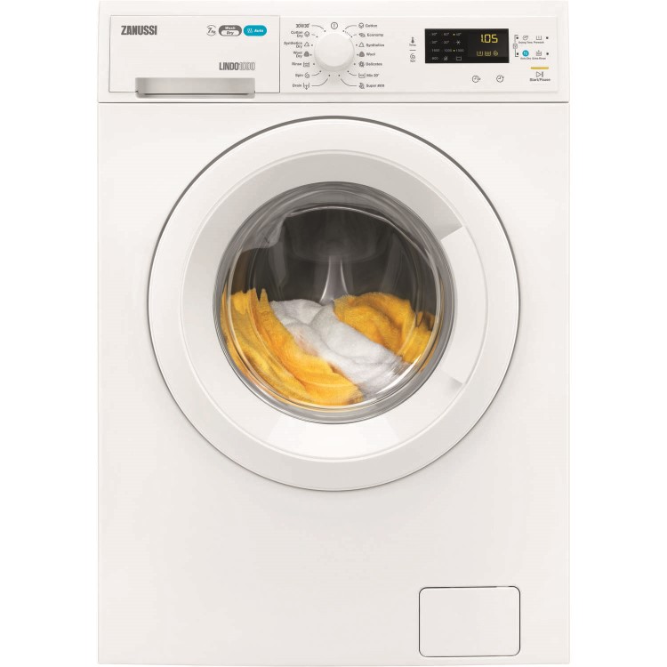 Zanussi ZWD71663W Lindo1000 Freestanding 7kg Wash 4kg Dry Washer Dryer With Inverter Motor White