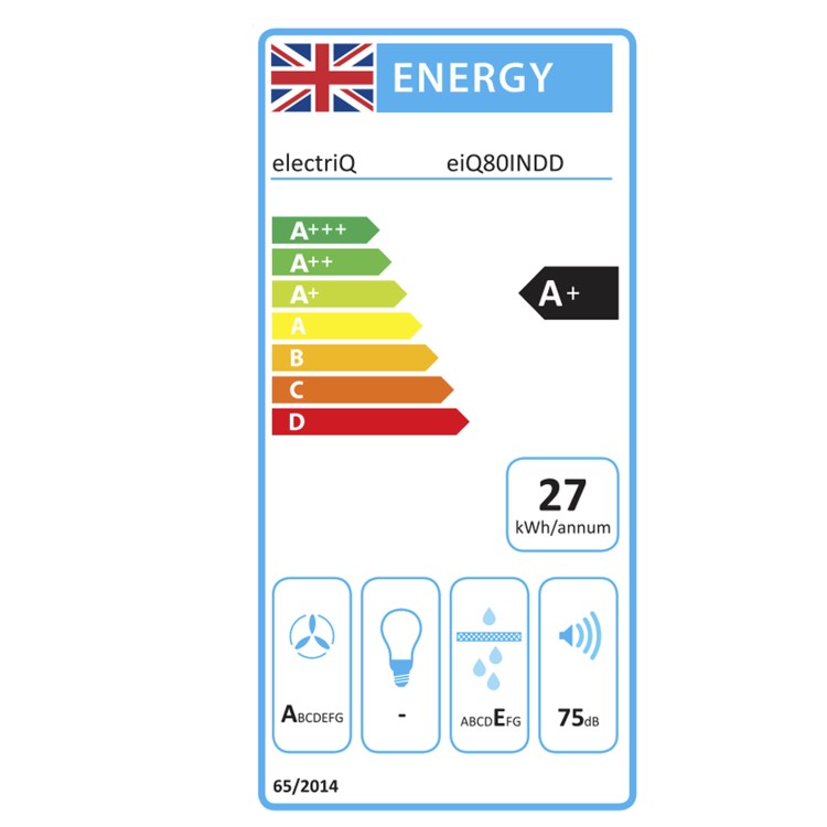 Refurbished electriQ eIQ80INDD 80cm 4 Zone Induction Hob