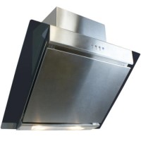 GRADE A1 - As new but box opened - ElectriQ 60cm Angled Glass and Steel Designer Cooker Hood