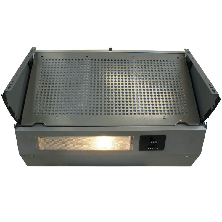 Refurbished electriQ eIQCHINTGY60 60cm Fully Integrated Cooker Hood Grey