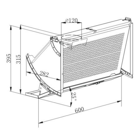 Refurbished electriQ eIQCHINTGY60 60cm Fully Integrated Cooker Hood Grey