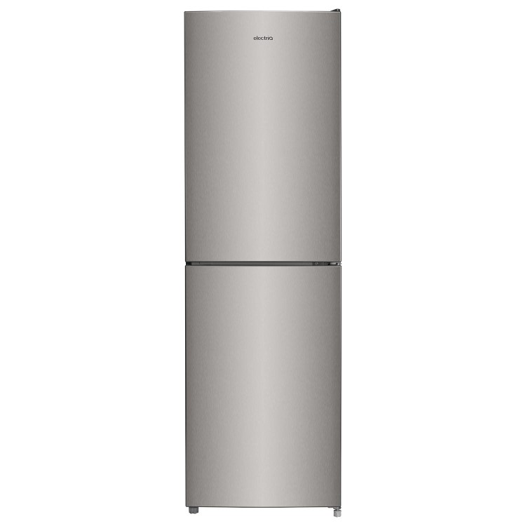 electriQ 254 Litre 50/50 Freestanding Fridge Freezer - Stainless Steel