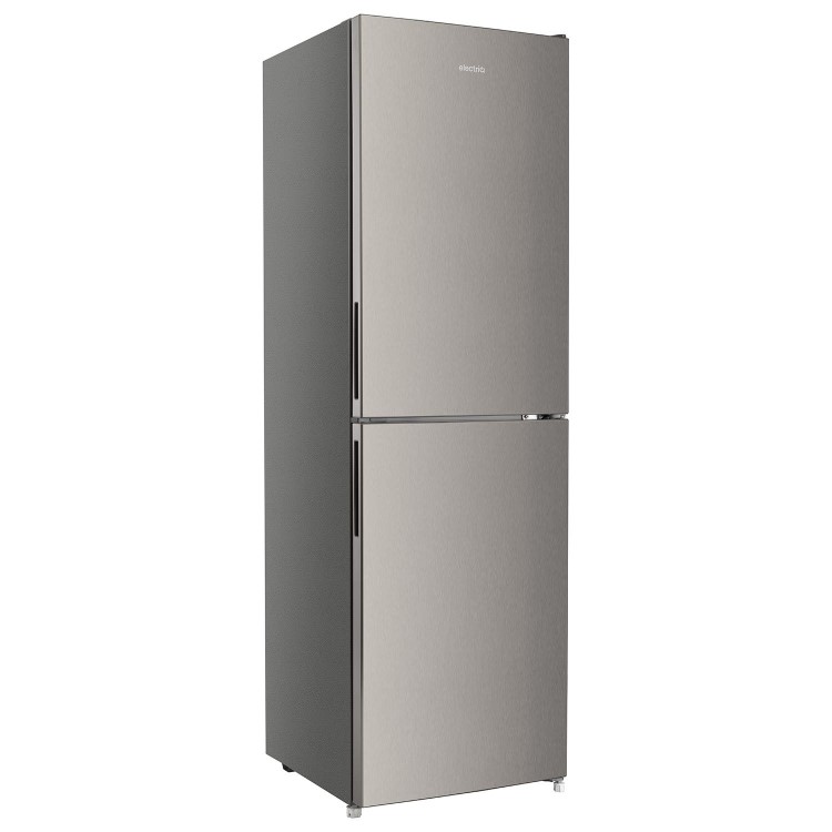 electriQ 254 Litre 50/50 Freestanding Fridge Freezer - Stainless Steel