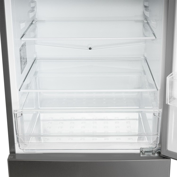 electriQ 254 Litre 50/50 Freestanding Fridge Freezer - Stainless Steel