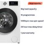 electriQ 8kg 1400rpm Washing Machine - White