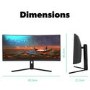 electriq eiQ-34SUWD180FSHQ 34" WQHD QLED 180Hz Curved Gaming Monitor