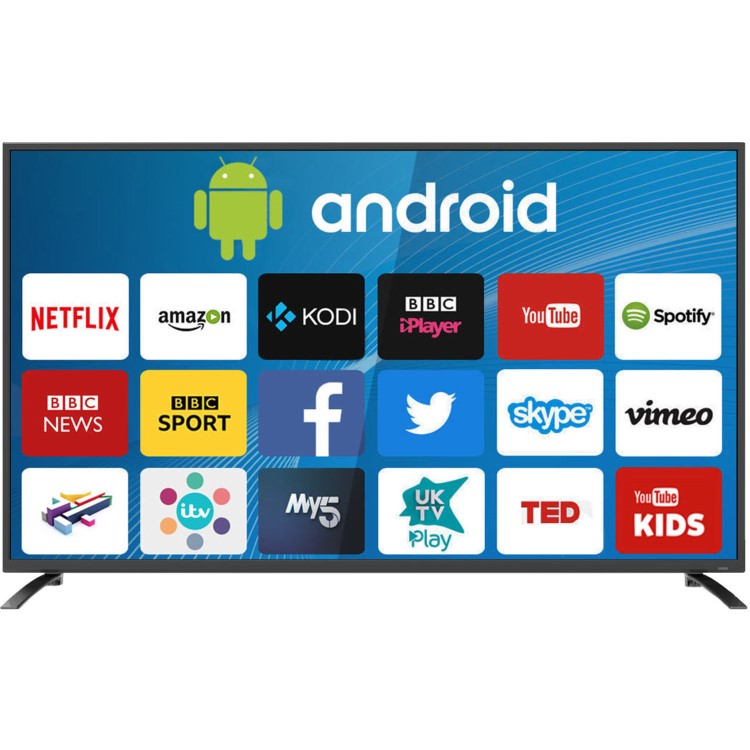 electriQ 65" 4K Ultra HD LED Android Smart TV with Freeview HD