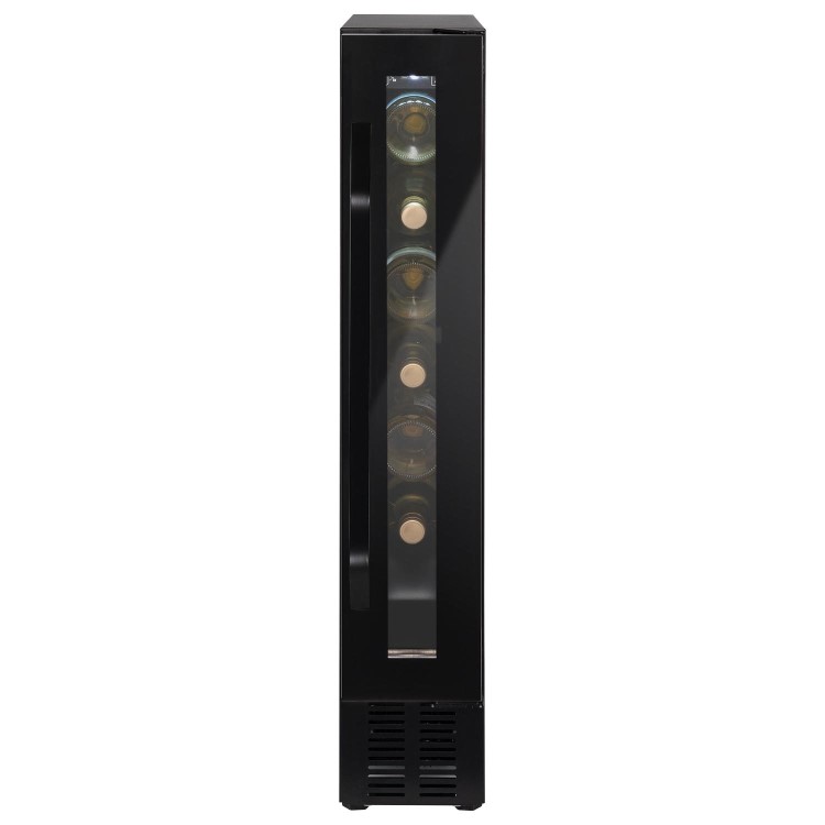 electriQ 7 Bottle Freestanding Under Counter Wine Cooler - Black