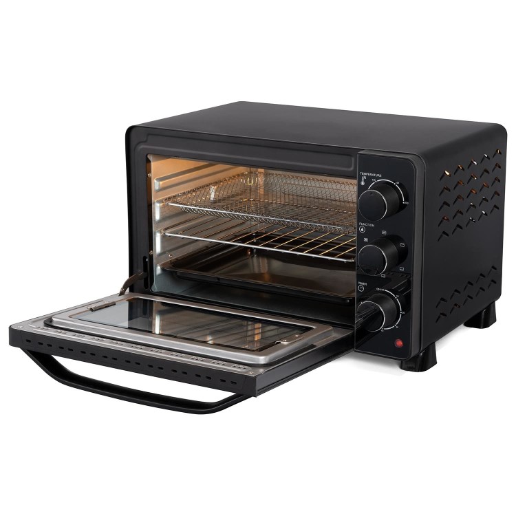 electriQ 23L Mini Oven with Air Fryer - Black