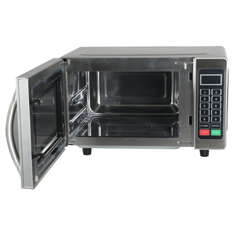 Refurbished electriQ eiQ25CMMW Freestanding 25L 1000W Flatbed Commercial Style Microwave Stainless steel