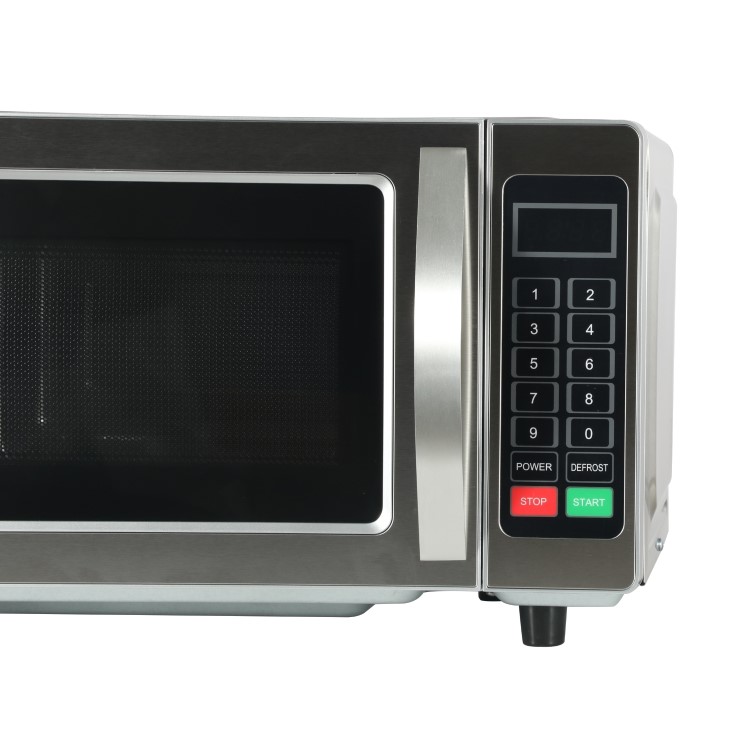 Refurbished electriQ eiQ25CMMW Freestanding 25L 1000W Flatbed Commercial Style Microwave Stainless steel