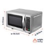 electriQ Freestanding 25L 1000W Flatbed Commercial Style Microwave