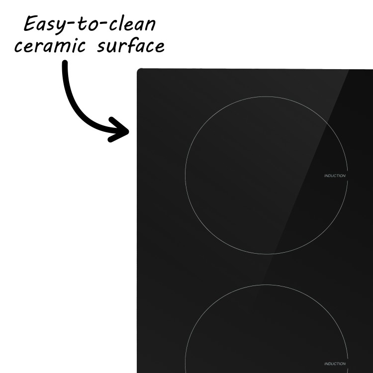 Refurbished electriQ eiQ30INDP 2 Zone Induction Hob Black