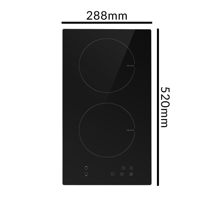 Refurbished electriQ eiQ30INDP 2 Zone Induction Hob Black