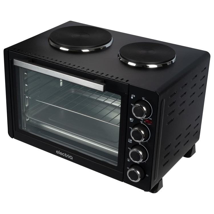 electriQ 30L Mini Oven with Dual Hotplates