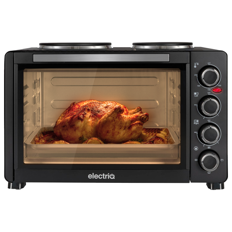 electriQ 30L Mini Oven with Dual Hotplates