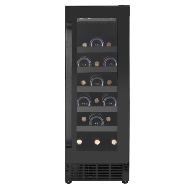 Refurbished electriQ eiQ30WINEBG Freestanding 18 Bottle Under Counter Wine Cooler Black