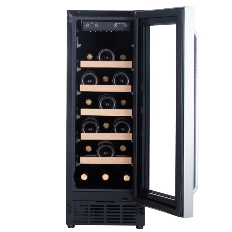 Refurbished electriQ eiQ30WINESS Freestanding 18 Bottle Under Counter Wine Cooler Stainless Steel