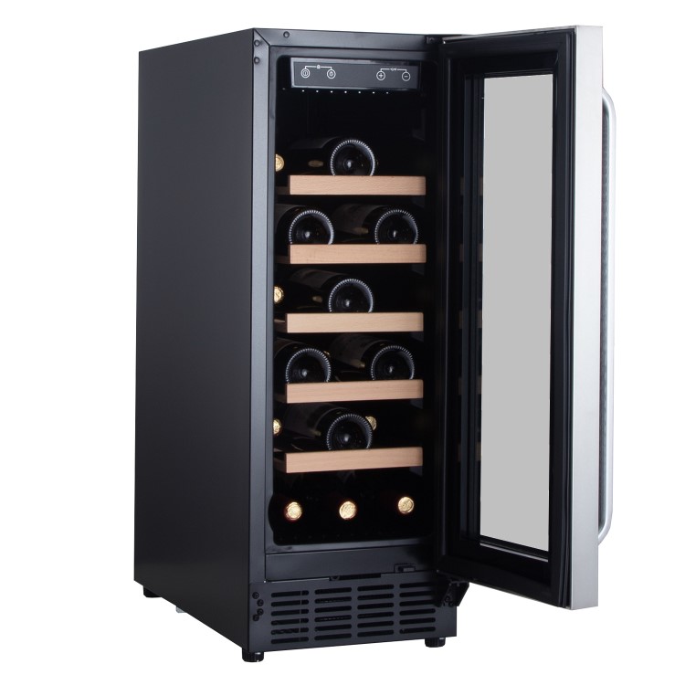 Refurbished electriQ eiQ30WINESS Freestanding 18 Bottle Under Counter Wine Cooler Stainless Steel