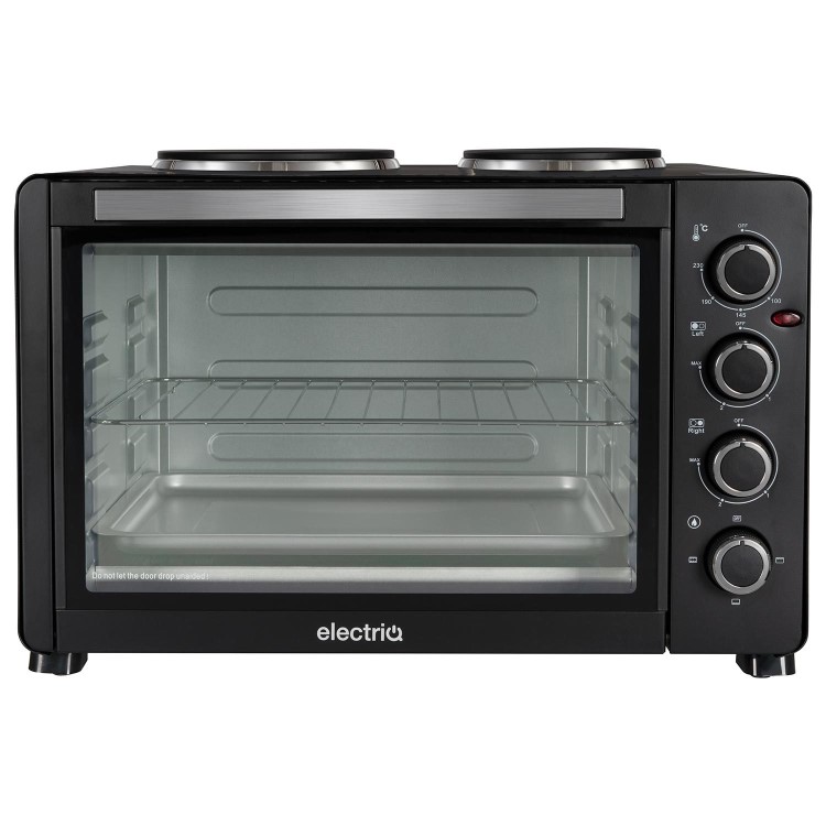 electriQ 45L Mini Oven with Dual Hotplates