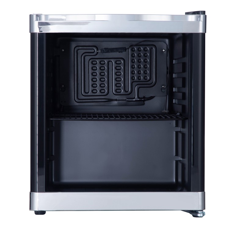 electriQ 48 Litre Drinks Fridge - Black with Chrome Strips